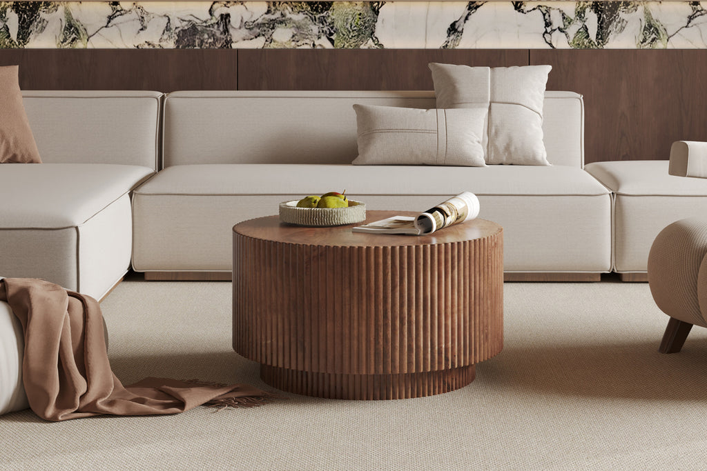 Table basse Victor Bois de manguier Brun clair