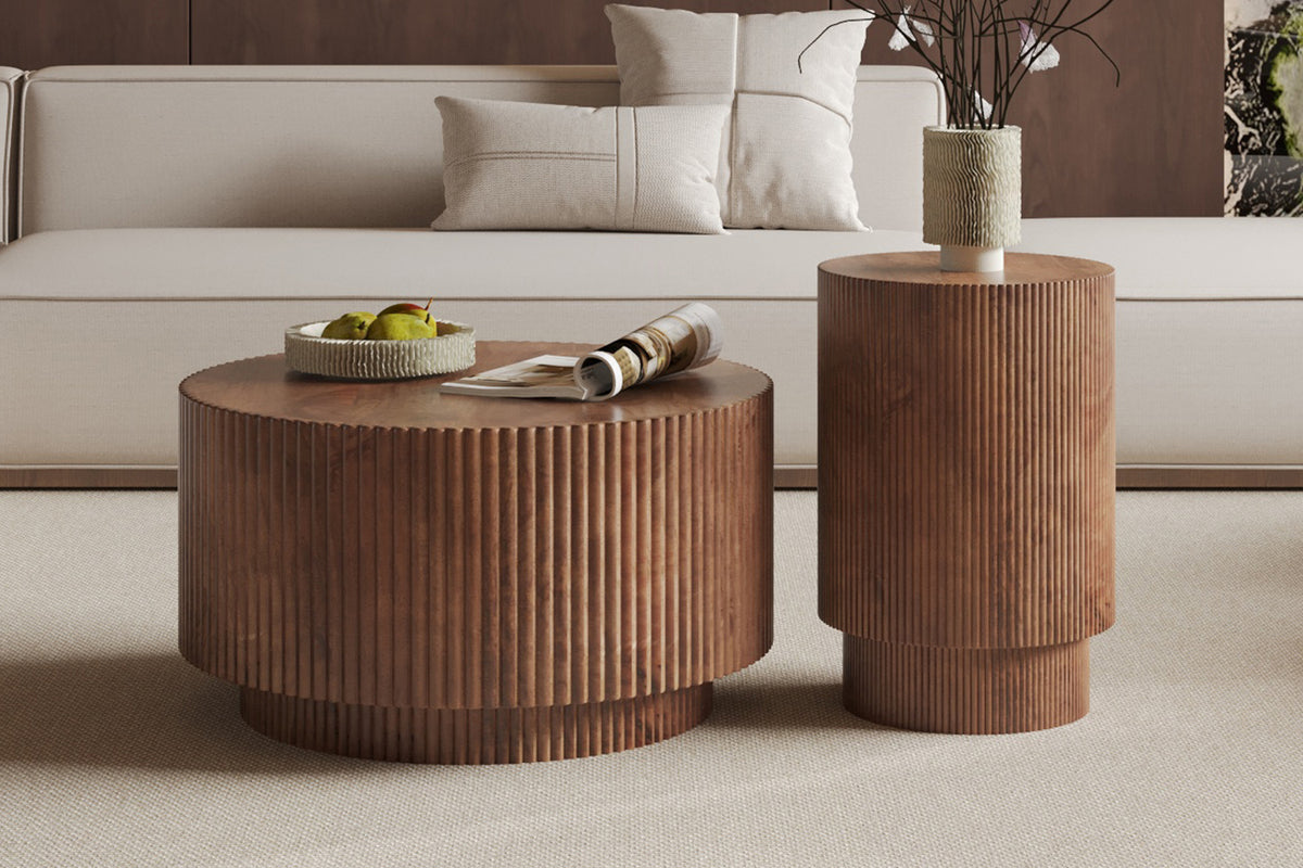 Table basse Victor bois de manguier Brun clair