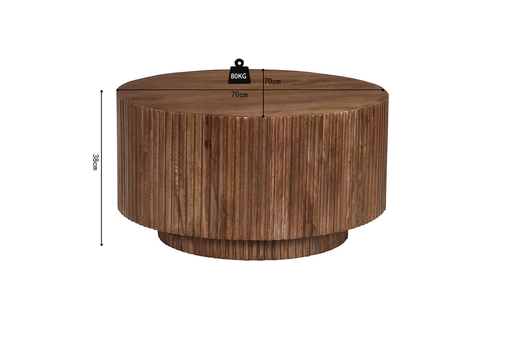 Table basse Victor bois de manguier Brun clair