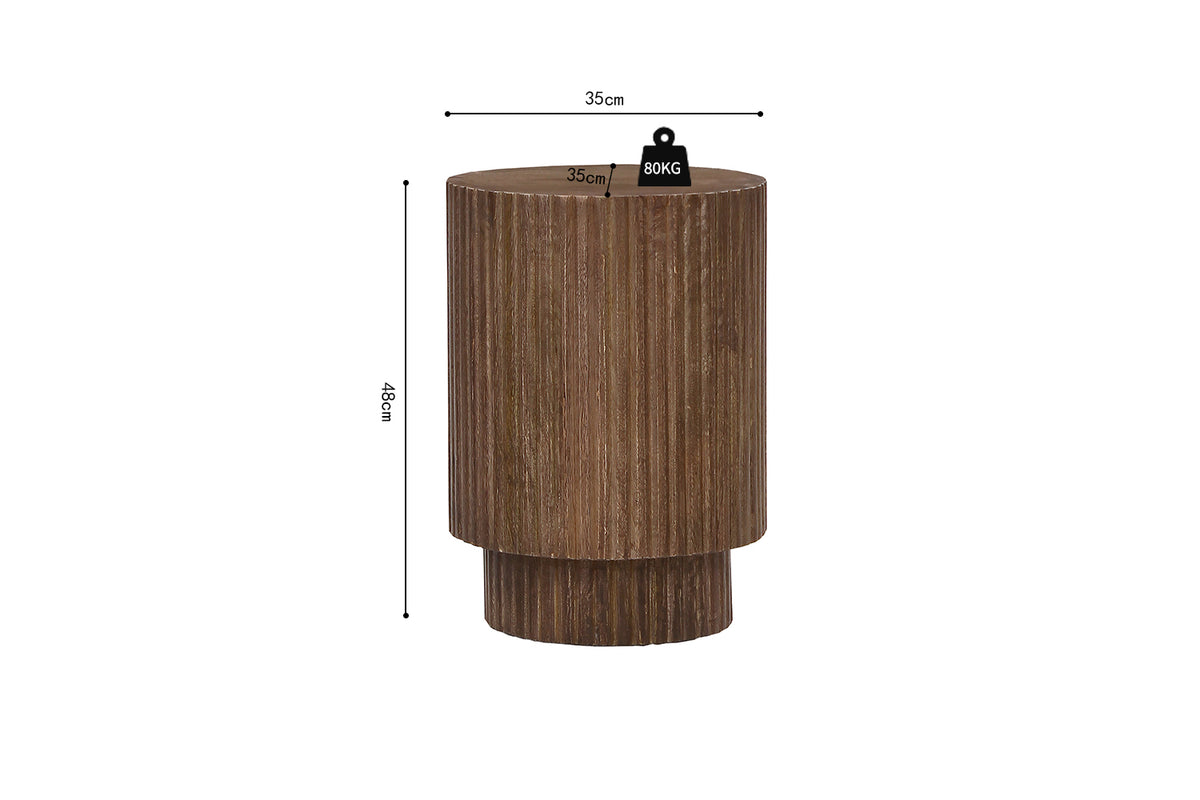 Table d'appoint Victor bois de manguier Brun clair