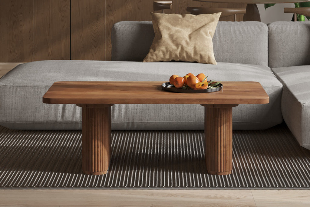 Table basse Jean Bois de manguier Brun clair