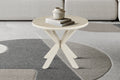 Table basse Noa 60cm Rond Beige – Pied gris