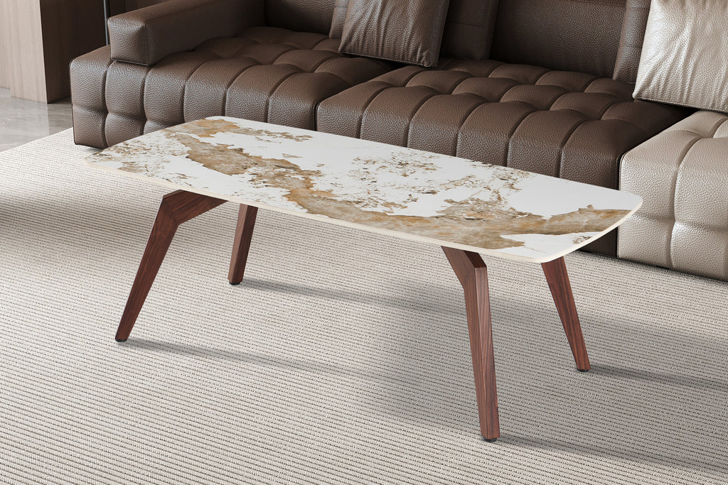 Table basse Alma 120x60 cm Brillante – Pied noyer