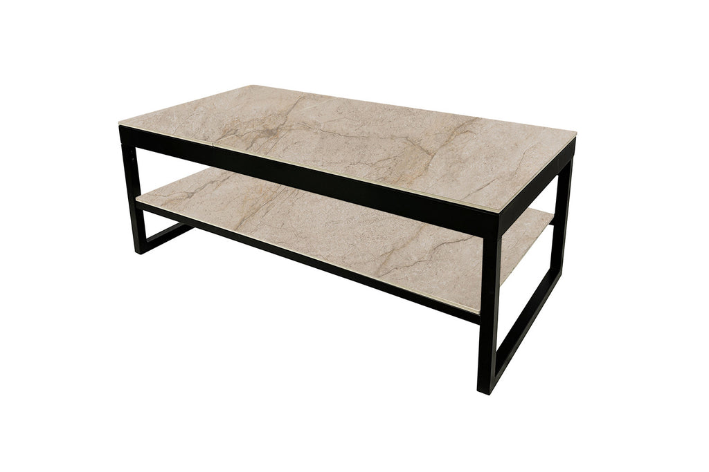 Table basse Axelle Plateau relevable Pierre brillante Shakspear Beige - vue 6