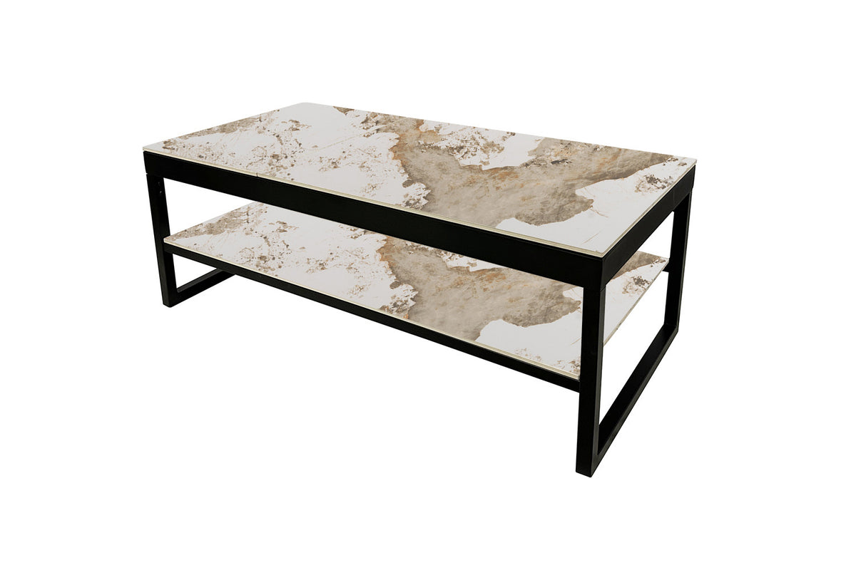 Table basse Axelle Plateau relevable Pierre Brillante Pandora - vue 6
