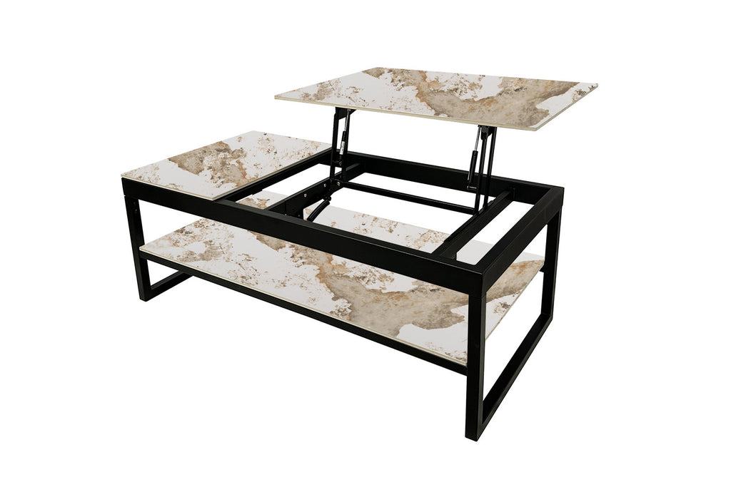 Table basse Axelle Plateau relevable Pierre Brillante Pandora - vue 7