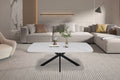 Table basse Apollo 130 cm Ovale Danoise Pierre Blanc