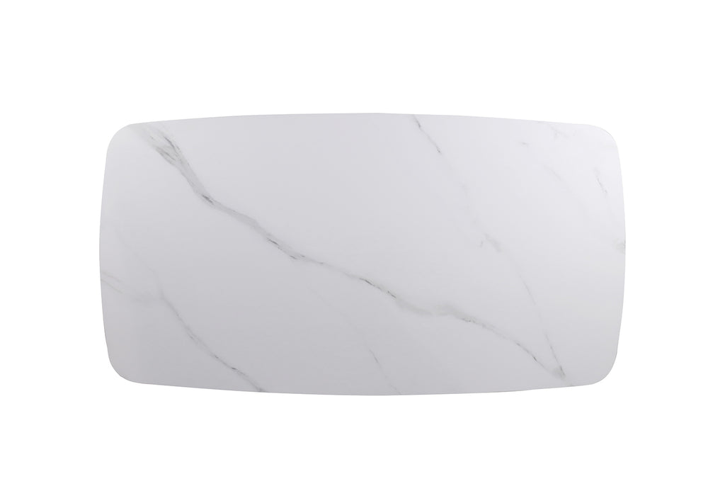Table basse Apollo 130 cm ovale danoise Pierre Blanc