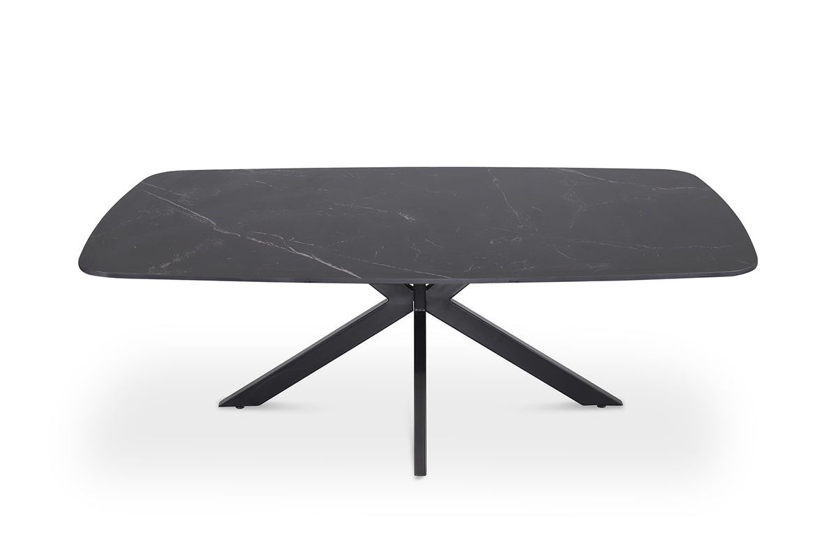 Table basse Apollo 130 cm ovale danoise Pierre Noir