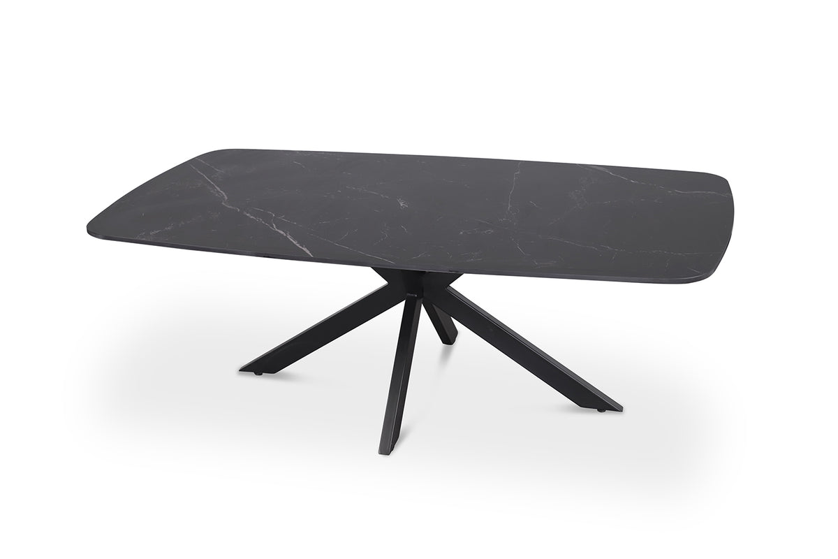 Table basse Apollo 130 cm ovale danoise Pierre Noir