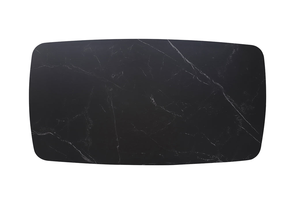 Table basse Apollo 130 cm ovale danoise Pierre Noir