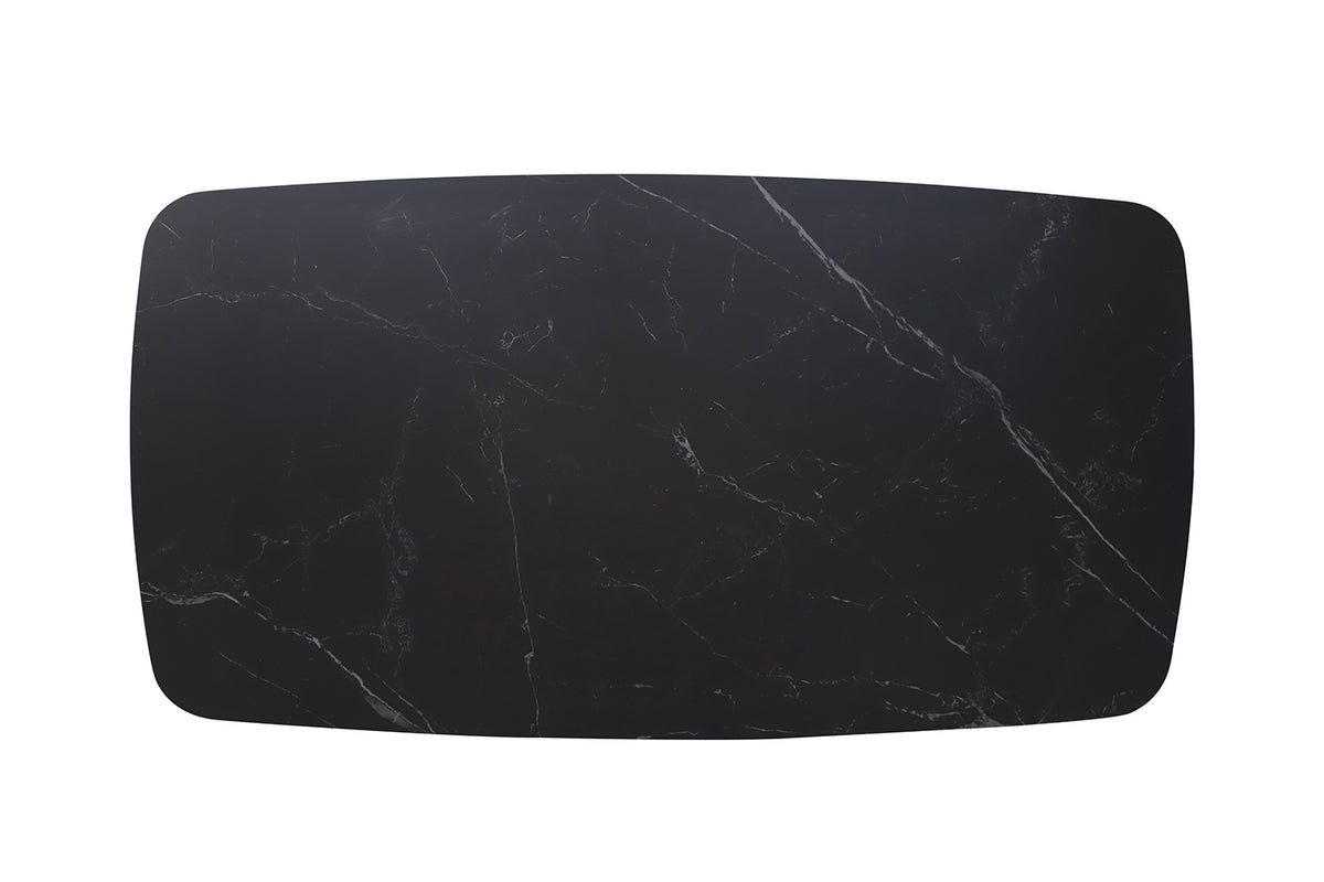 Table basse Apollo 130 cm ovale danoise Pierre Noir