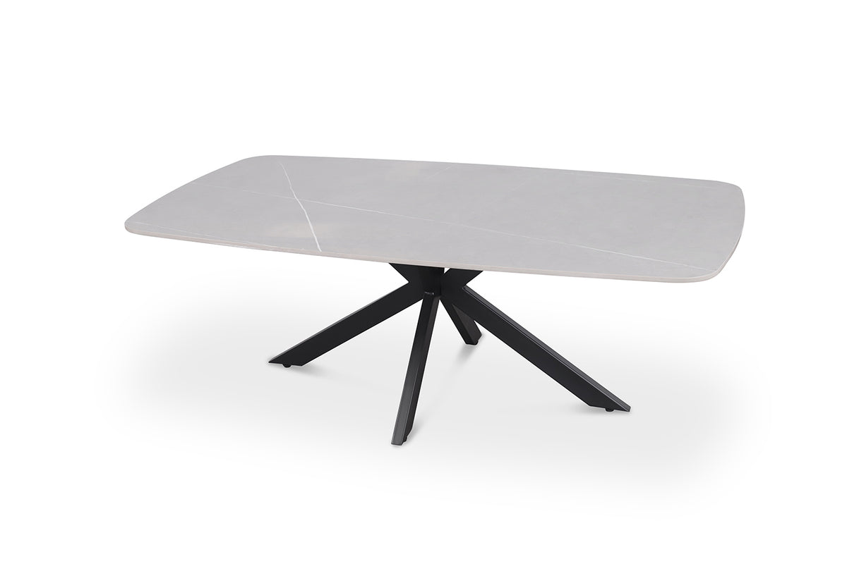 Table basse Apollo 130 cm ovale danoise Pierre Gris