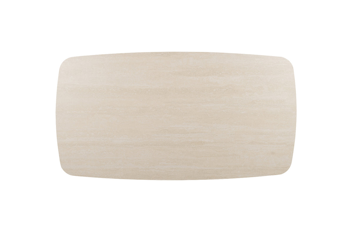 Table basse Apollo 130 cm ovale danoise Pierre Beige