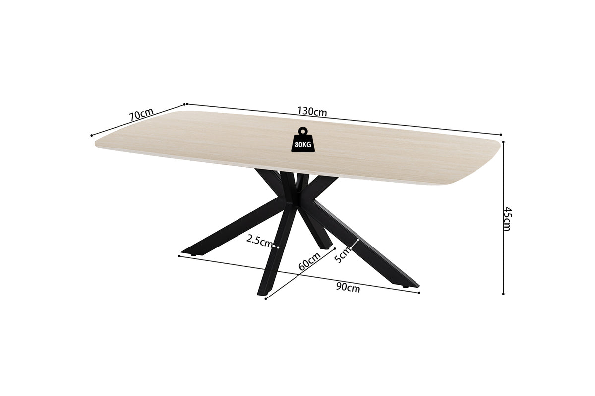 Table basse Apollo 130 cm ovale danoise Pierre Beige