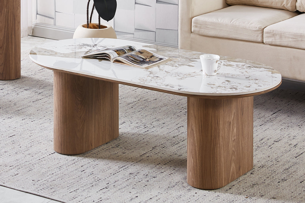 Table basse Evora pierre brillante