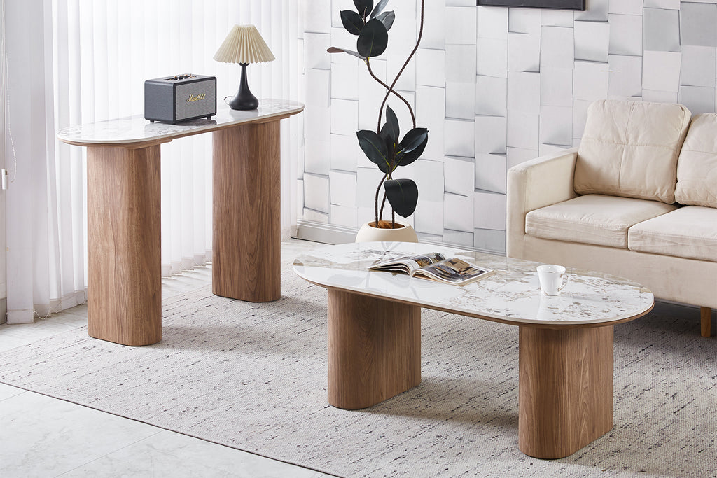 Table basse Evora pierre brillante