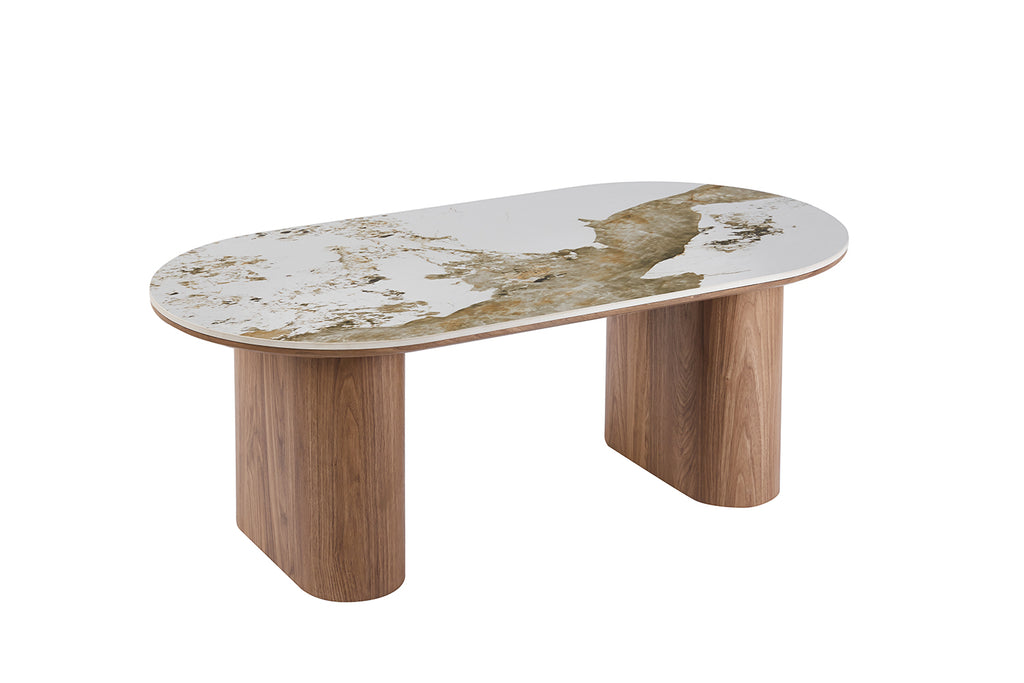 Table basse Evora pierre brillante