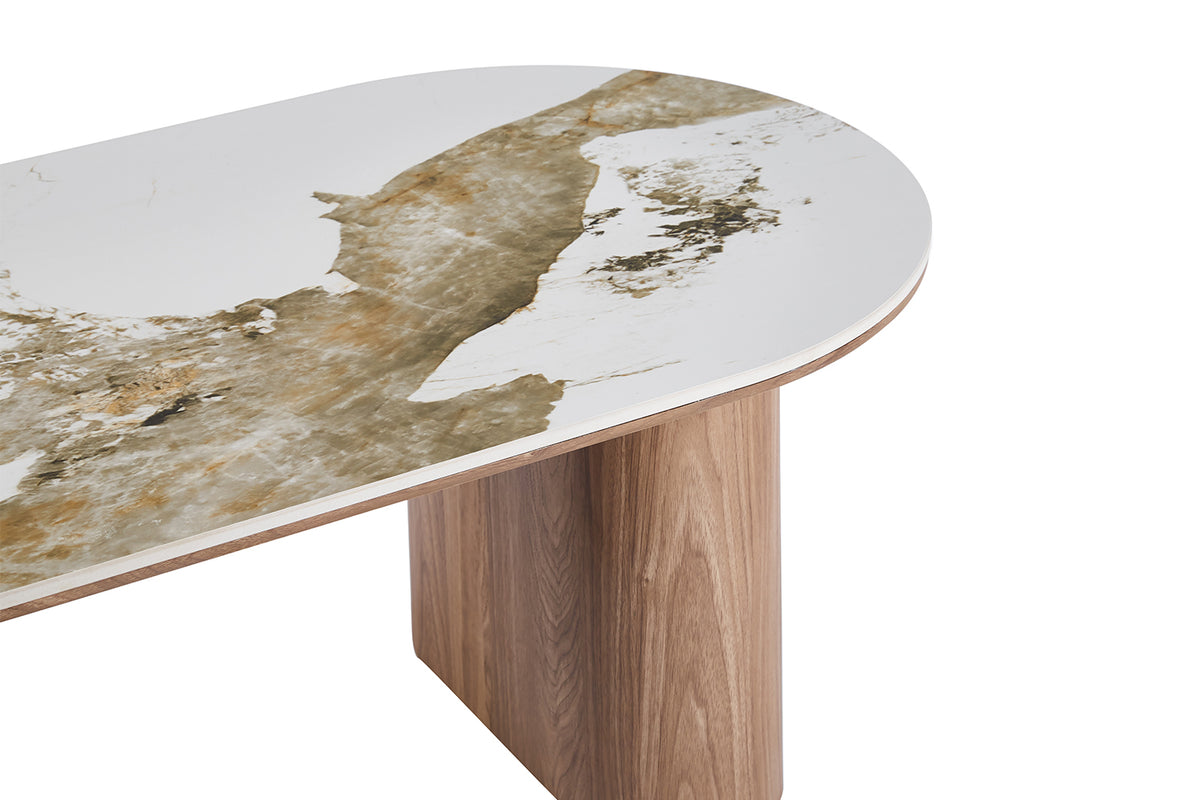 Table basse Evora pierre brillante