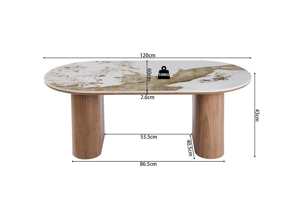 Table basse Evora pierre brillante