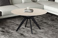 Table basse Apollo 80 cm Ronde Pierre Baroque beige