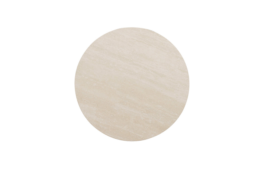 Table basse Apollo 80 cm Ronde Pierre Baroque beige - vue 5