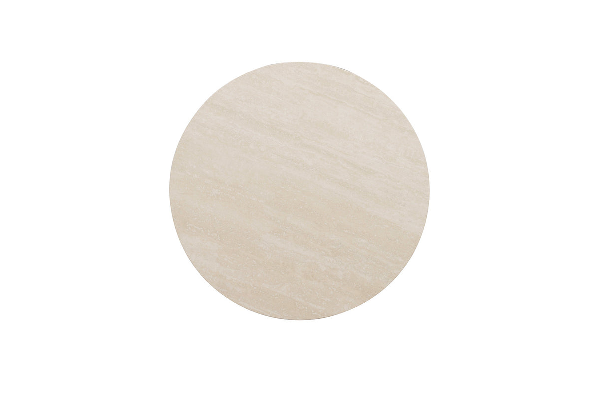 Table basse Apollo 80 cm Ronde Pierre Baroque beige - vue 5