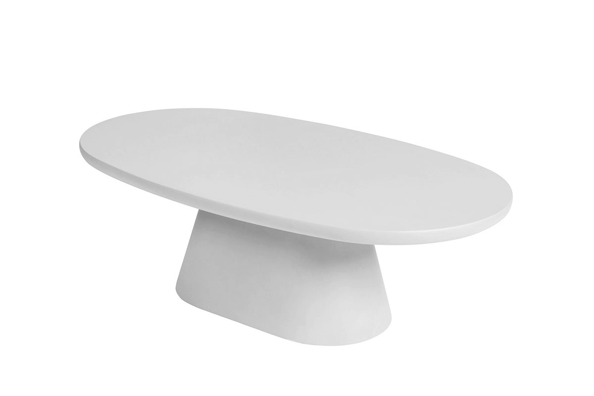 Table basse Tavira 120 cm Ovale Ciment Écru