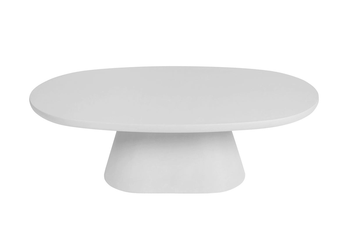 Table basse Tavira 120 cm Ovale Ciment Écru