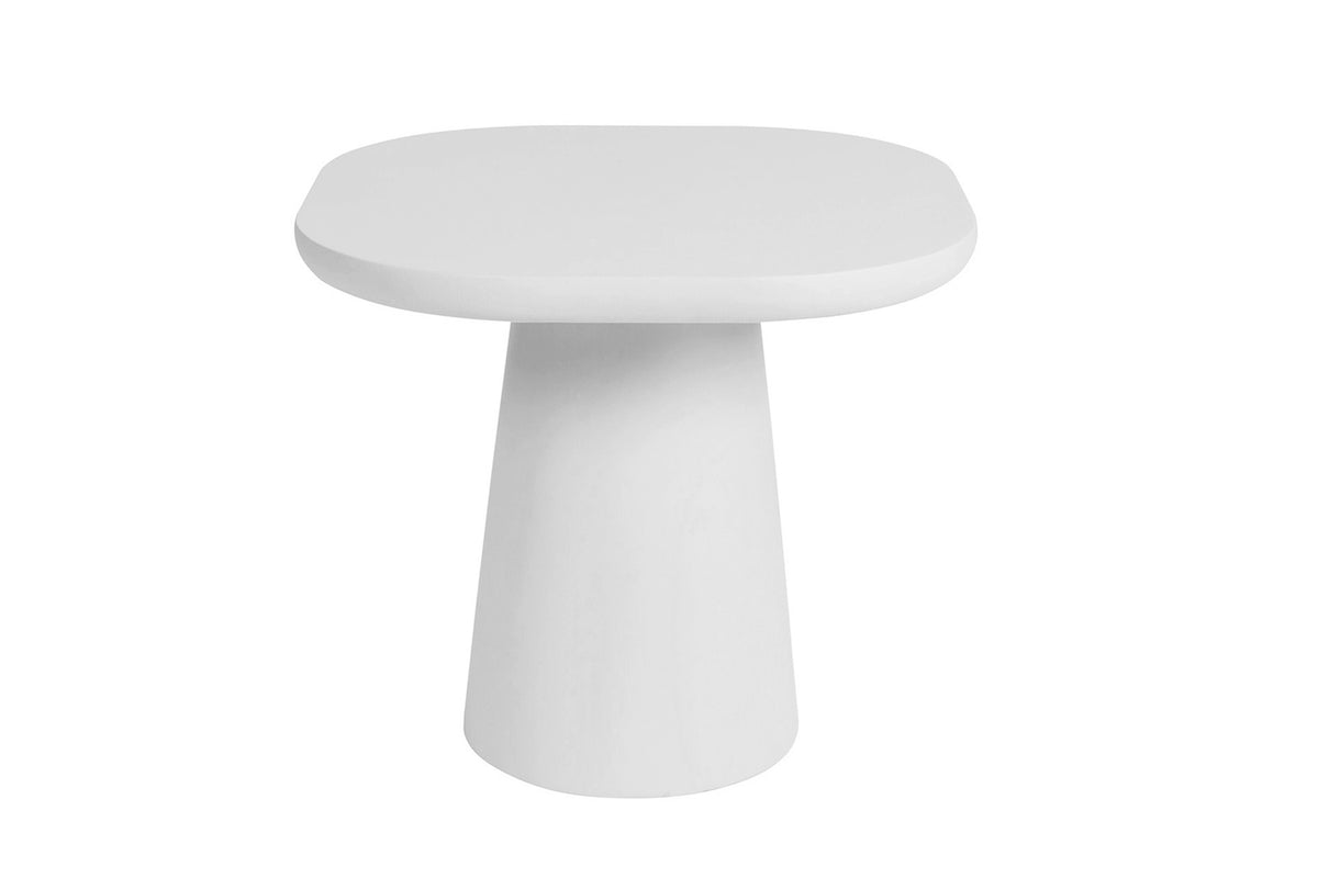 Table basse Tavira 55 cm Ovale Ciment Écru