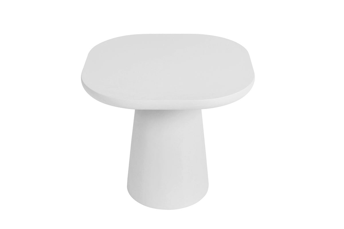 Table basse Tavira 55 cm Ovale Ciment Écru