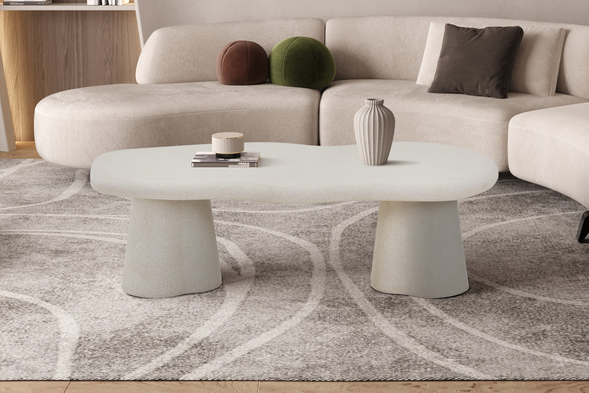 Table Basse Faro 130 cm Organique Ciment