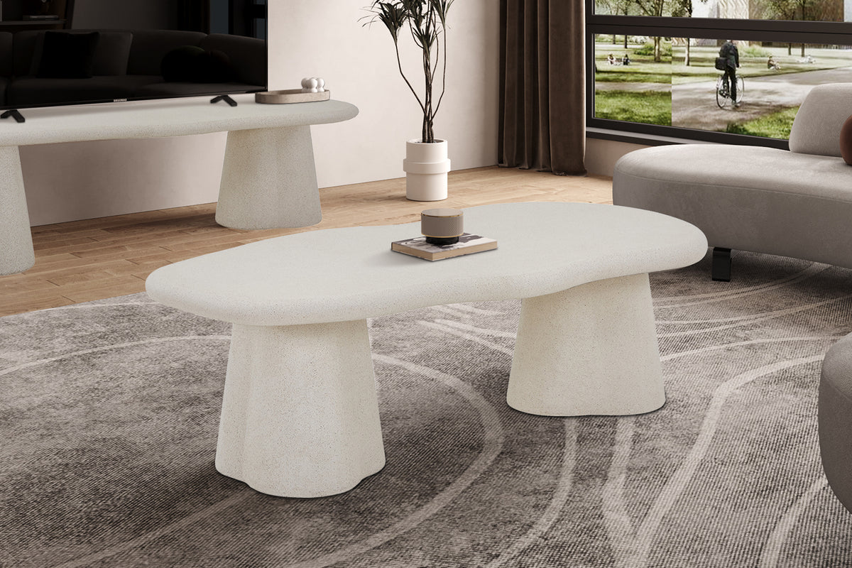 Table basse Faro 130 cm Organique Ciment