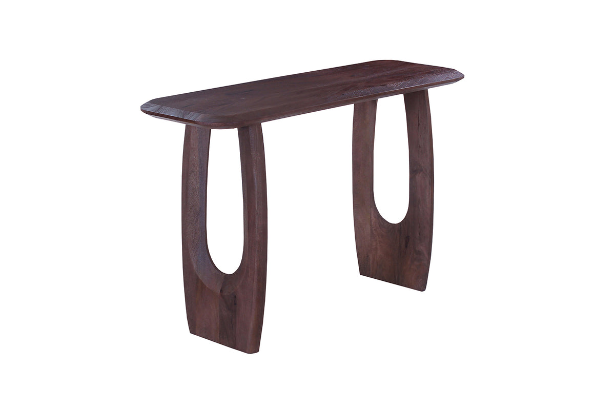 Console Braga ovale danoise bois de manguier Brun foncé