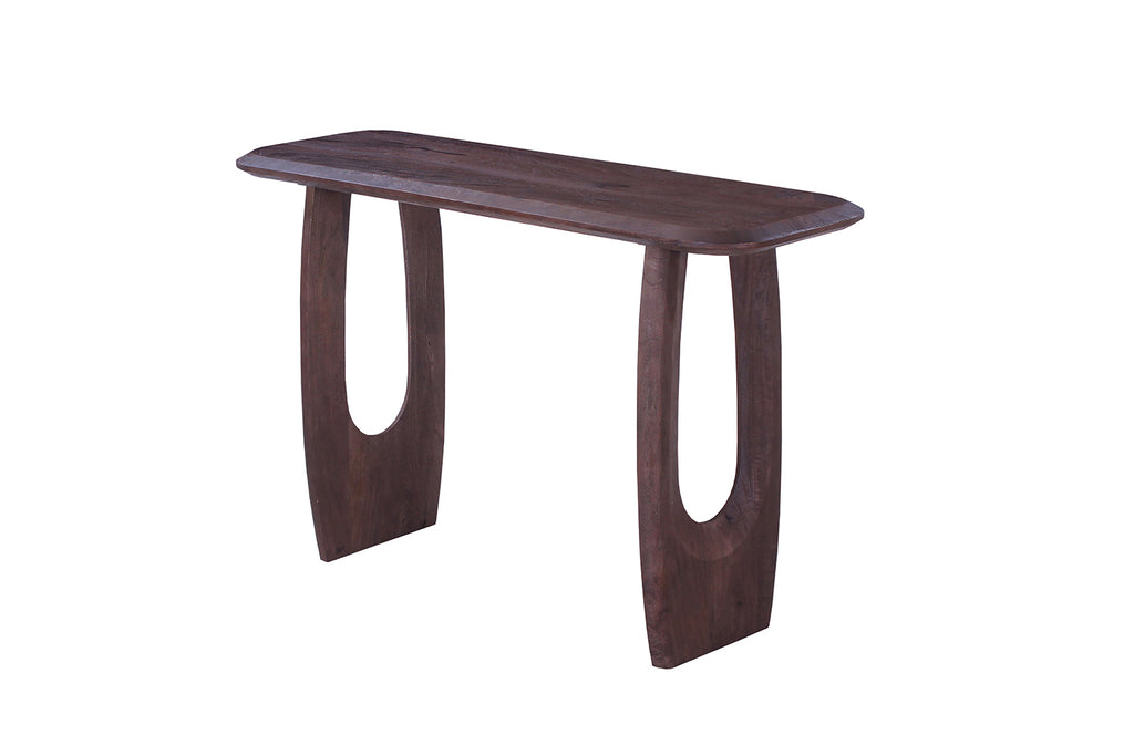 Console Braga ovale danoise bois de manguier Brun foncé