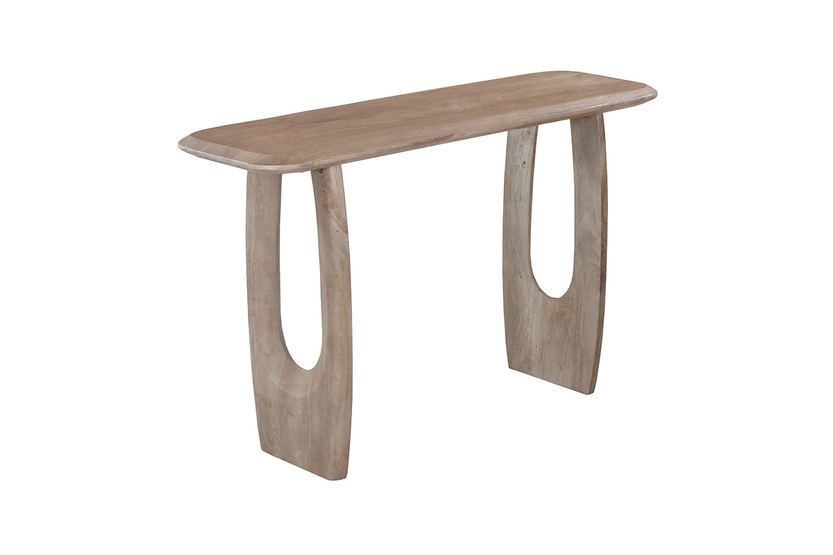 Console Braga ovale danoise bois de manguier Amande