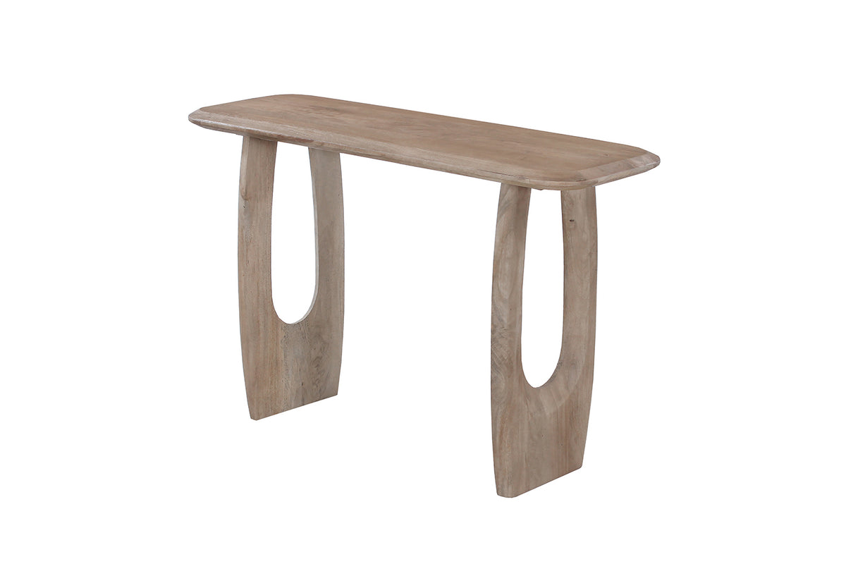 Console Braga ovale danoise bois de manguier Amande
