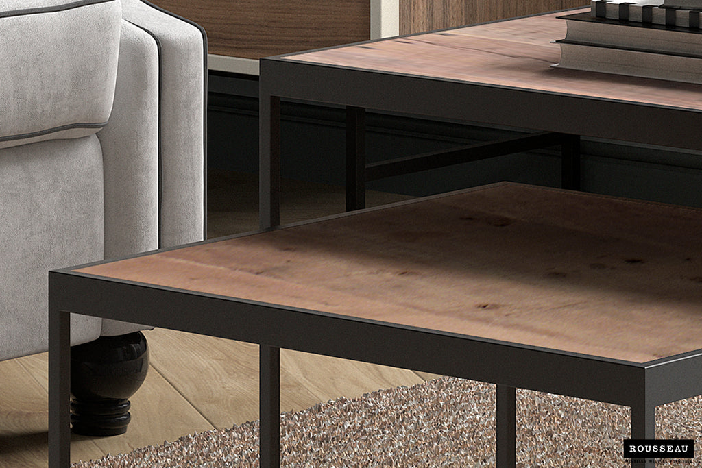 Table basse Quinn Lot de 2 bois de manguier