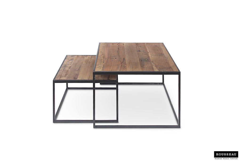 Table basse Quinn Lot de 2 bois de manguier
