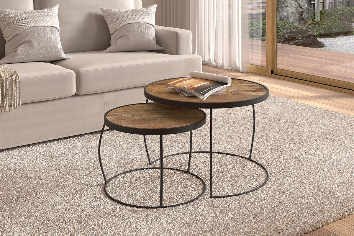 Table basse Lars set de 2 Bois de Manguier