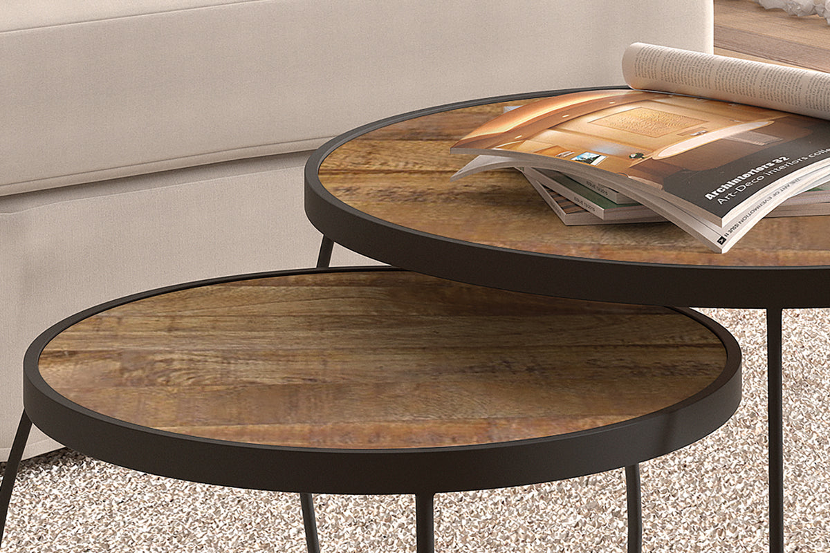 Table basse Lars Lot de 2 bois de manguier