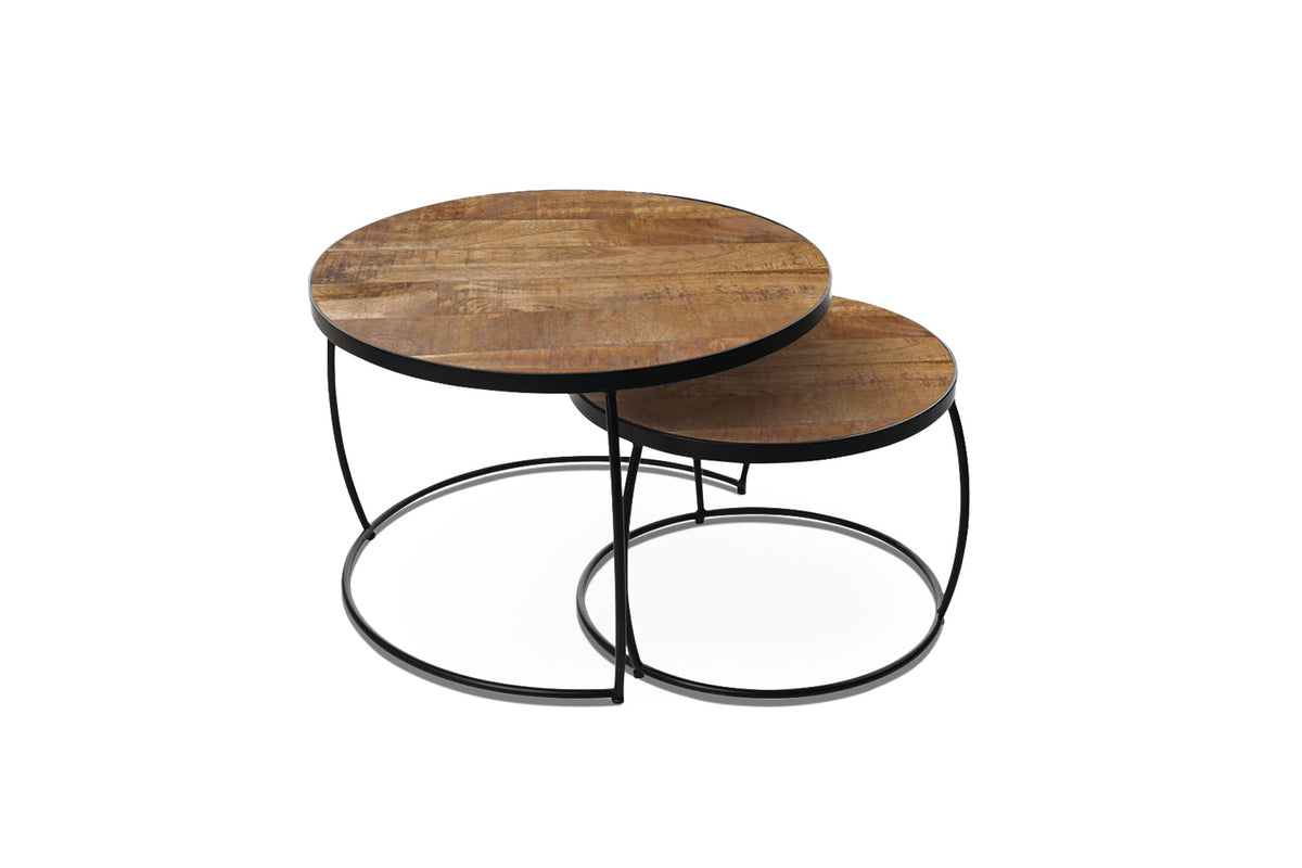 Table basse Lars Lot de 2 bois de manguier