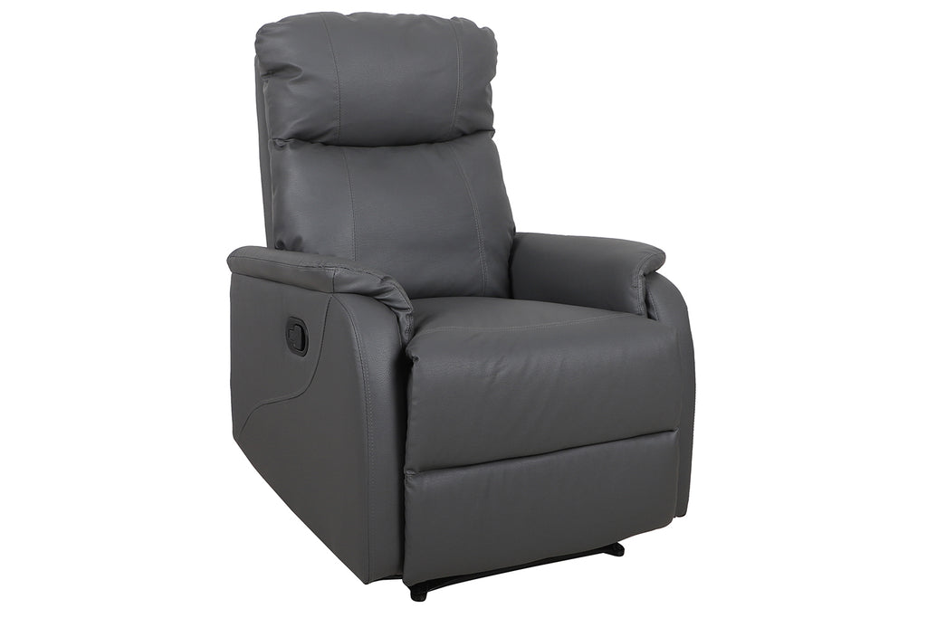 Fauteuil relax Tokio relevable manuellement similicuir Gris