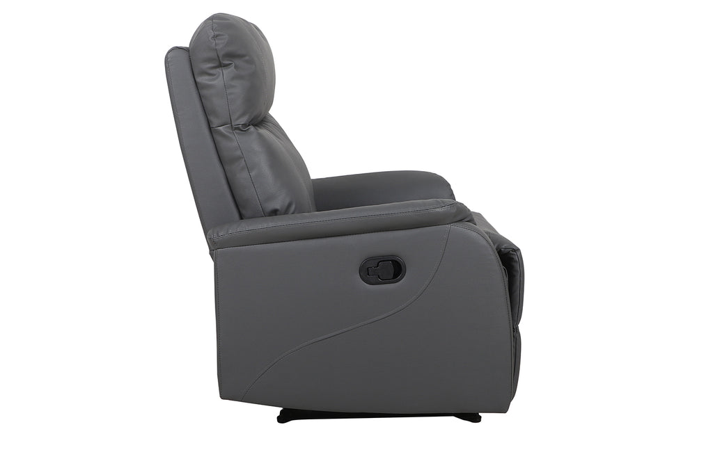 Fauteuil relax Tokio relevable manuellement similicuir Gris
