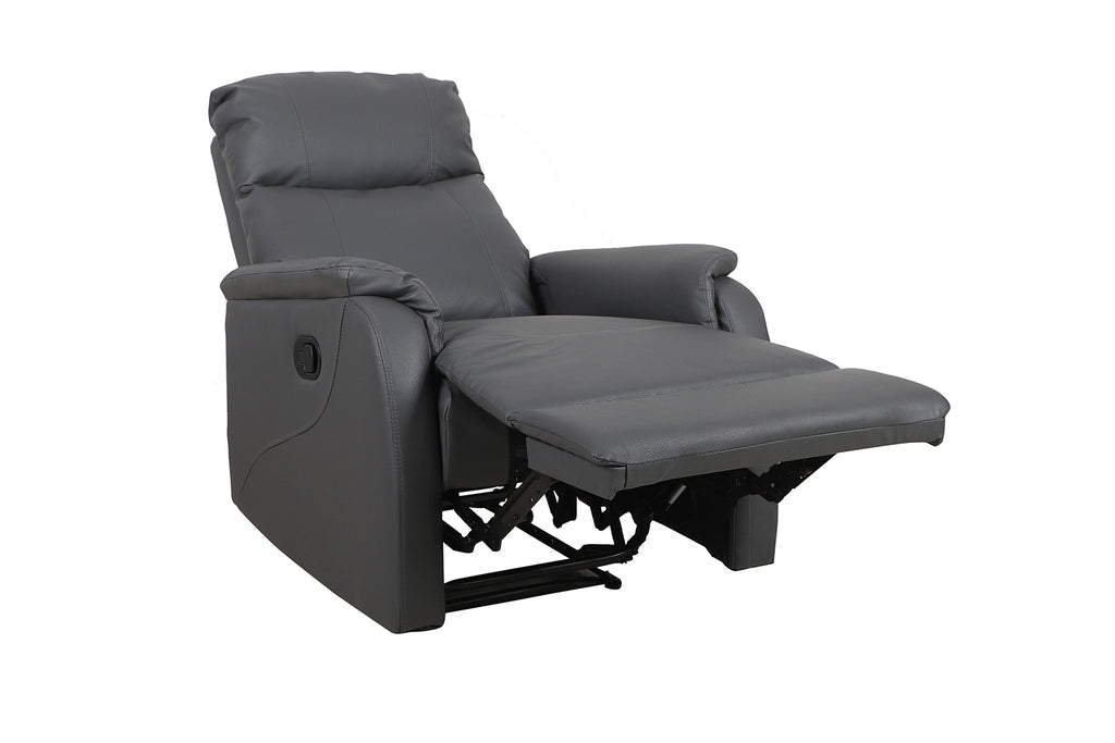 Fauteuil relax Tokio relevable manuellement similicuir Gris