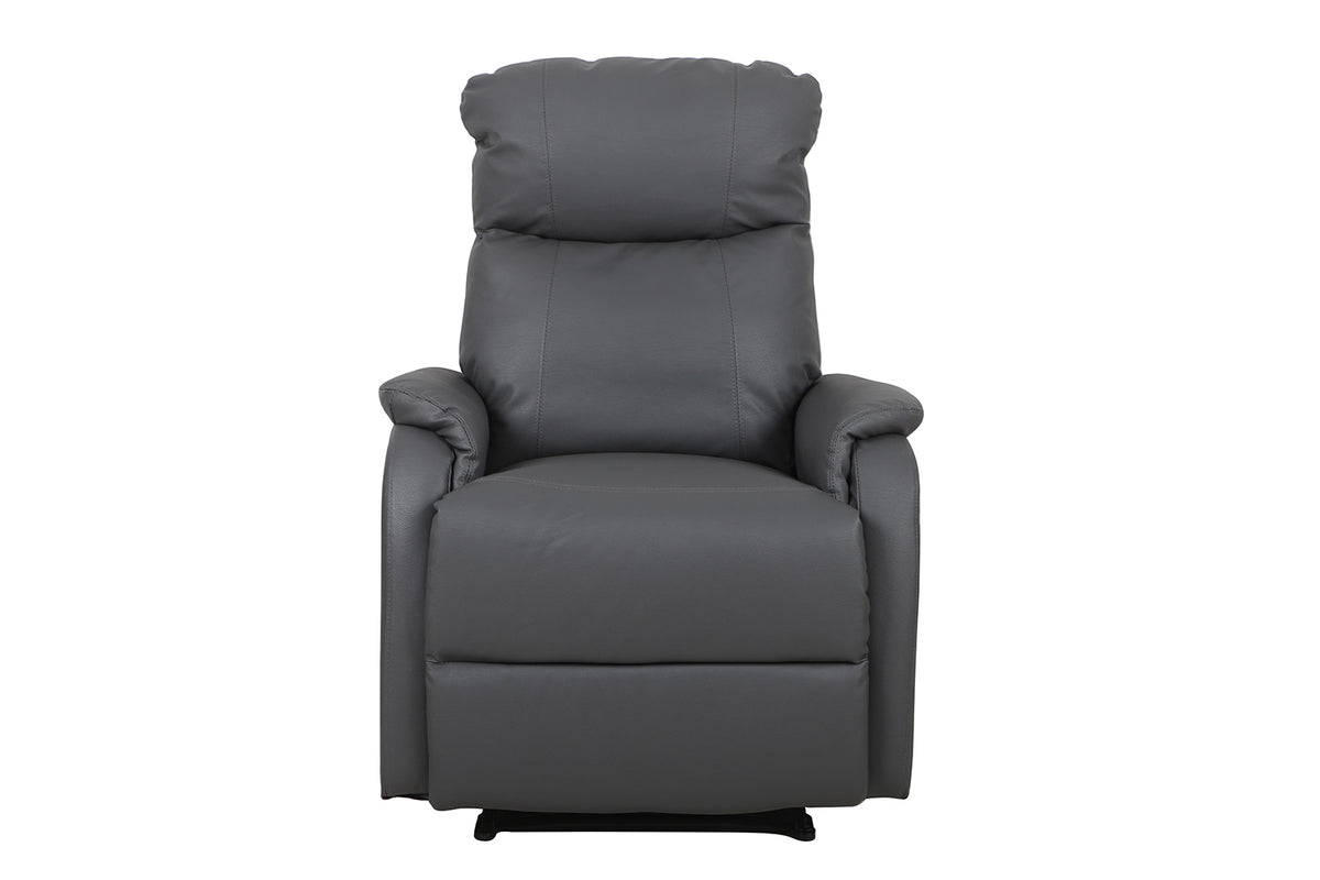 Fauteuil relax Tokio relevable manuellement similicuir Gris