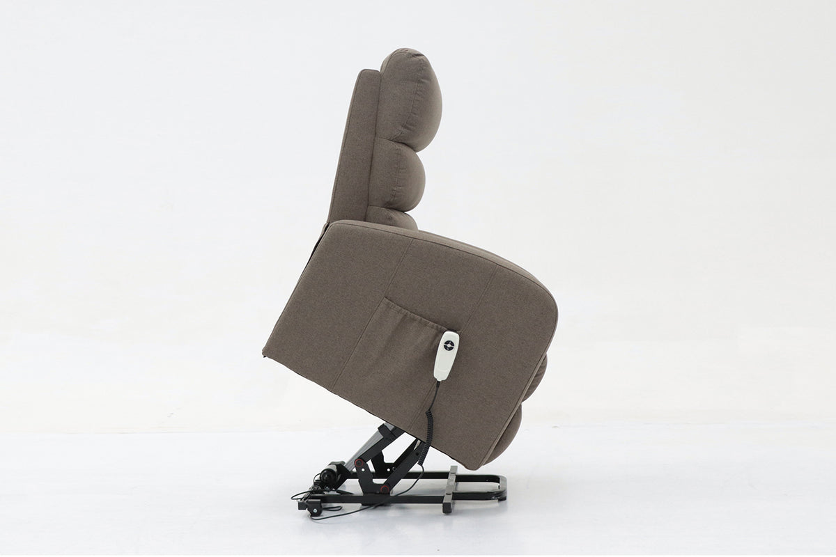 Fauteuil releveur électrique Bruges Tissu Taupe