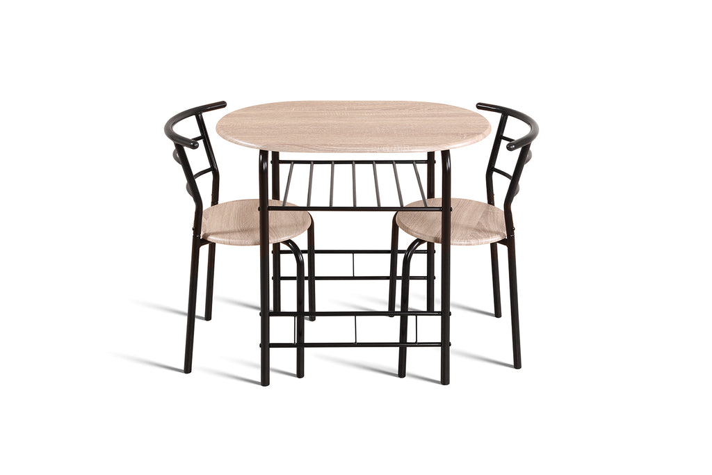 Ensemble table Adam Métal noir finition Sonoma