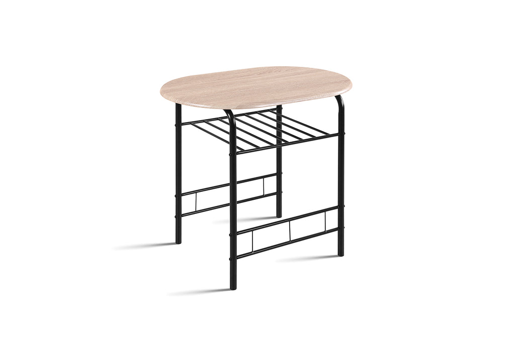 Ensemble table Adam Métal noir finition Sonoma