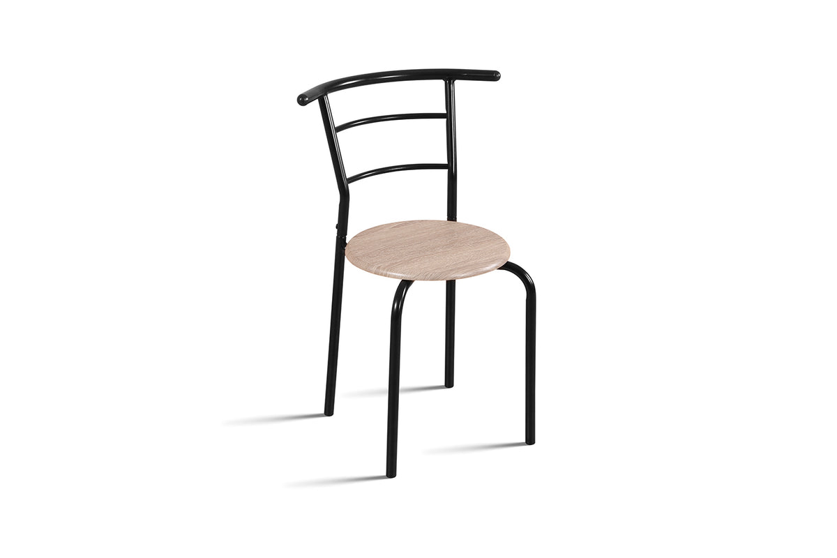 Ensemble table Adam Métal noir finition Sonoma